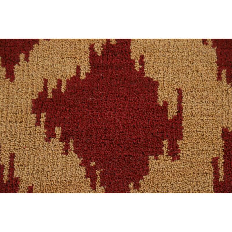 Hand Knotted Oriental 100% Wool Carpet Modern All-Over Yellow & Gold Gabbeh Area Rug - 7' 11'' X 5' 1''