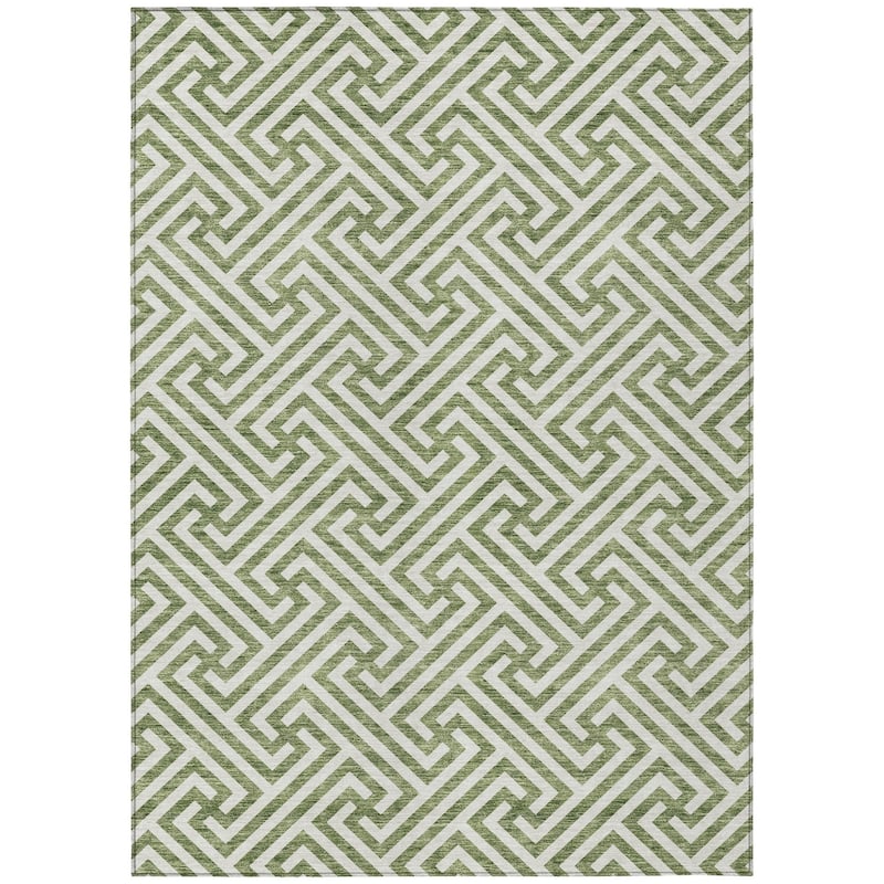 HomeRoots Geometric Transitional Rectangle Outdoor Rug