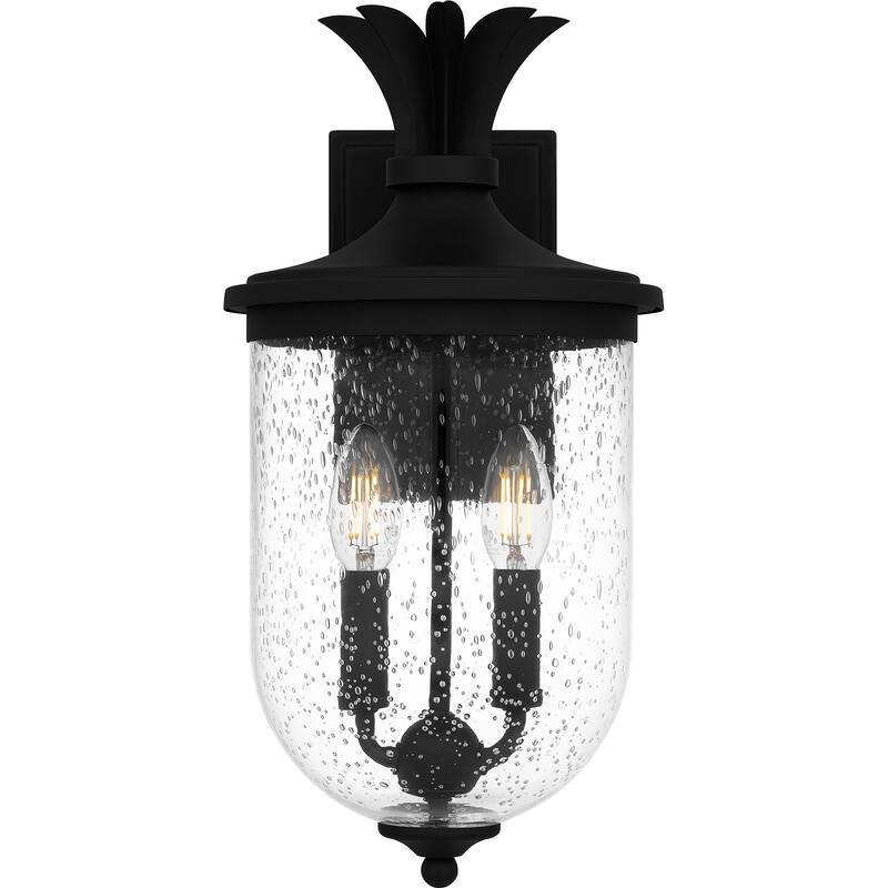 Havana 2-Light Earth Black Outdoor Wall Lantern