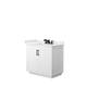 Option White, Black Trim, White Quartz Top