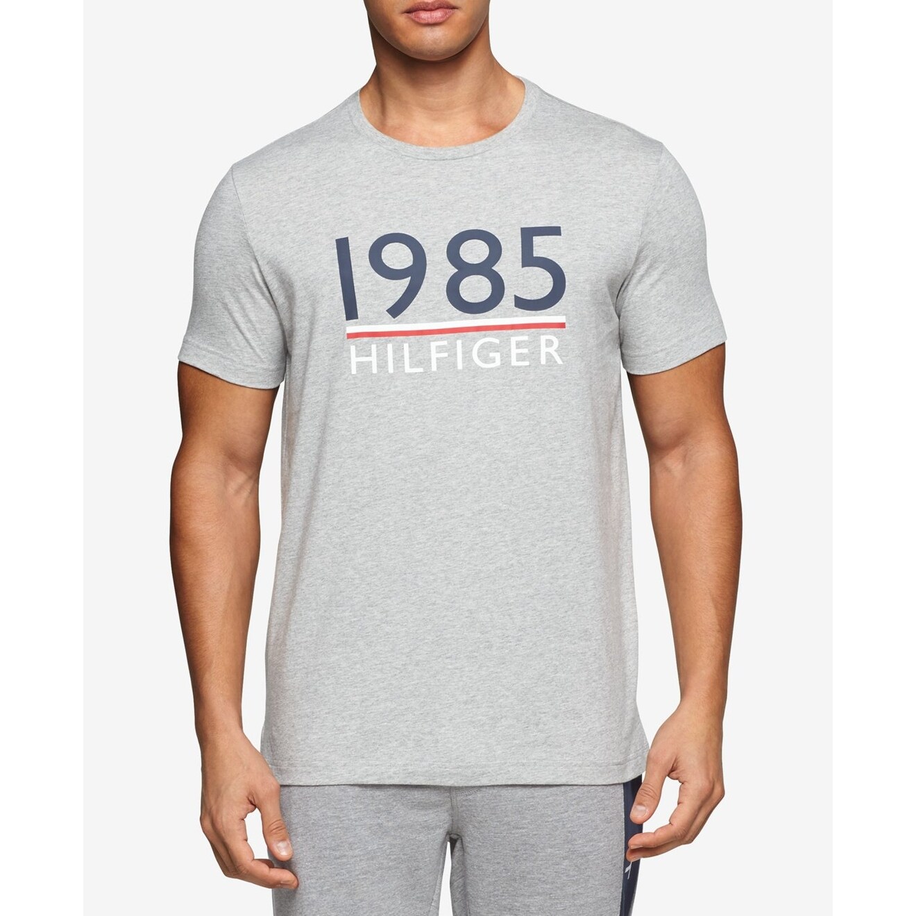 Shop Tommy Hilfiger Mens T Shirt Gray Size Medium M Logo Graphic Print Tee Overstock 29589298