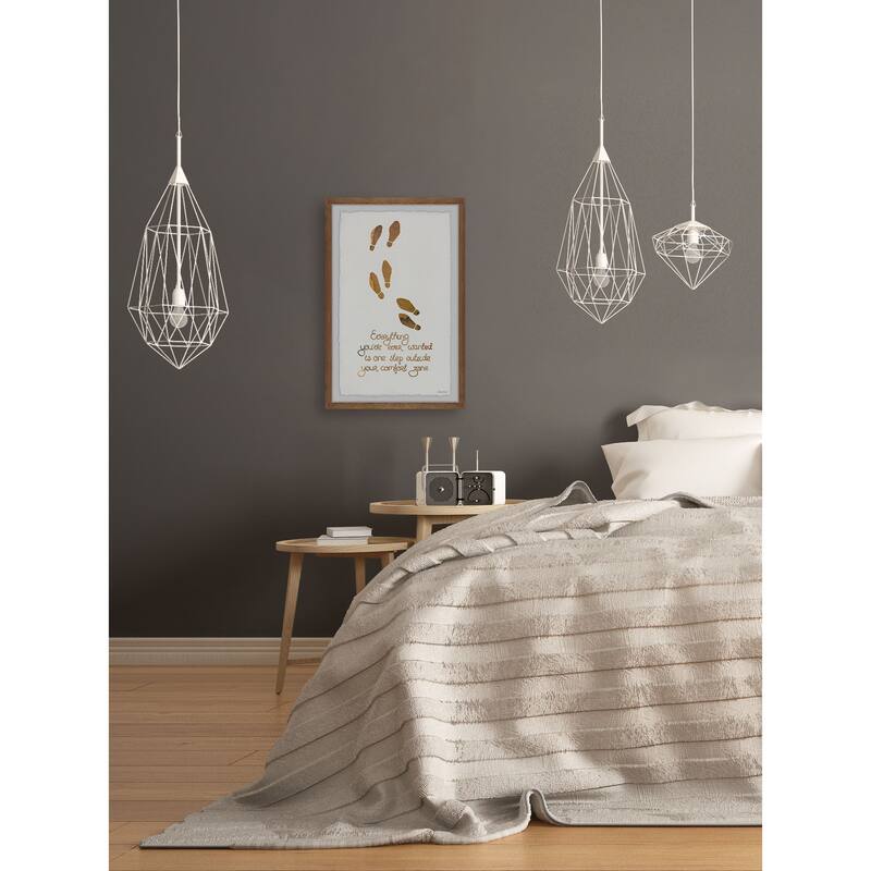 Step Outside Your Comfort Zone Framed Wall Art, Elegant Home Touch - Sophisticated Artwork for Refined Décor