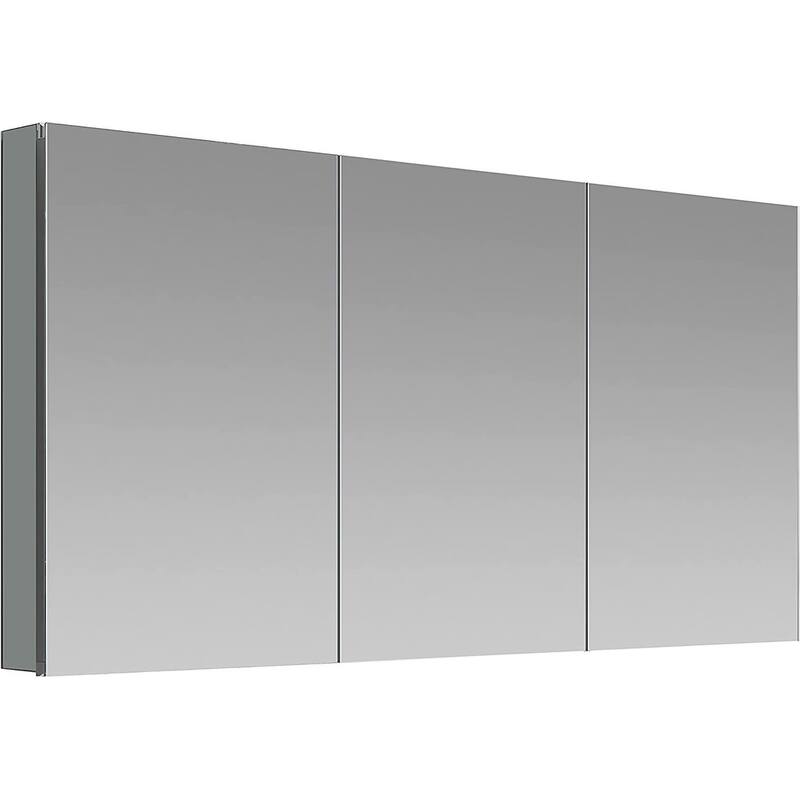AQUADOM Royale, 60in x 36in x 5in, Bathroom Medicine Cabinet, Integrated 3X Magnifying Mirror. - 60"x36"x5" - Green/Grey - 60"x36"x5" - Brushed