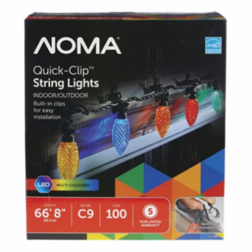 Noma 1513696 Quick Clip C9 LED Christmas Lights Multicolored 1 Bed Bath Beyond 34809726