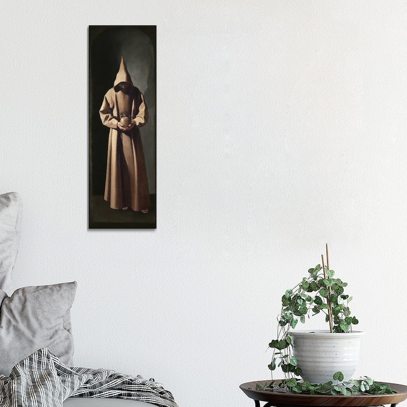 iCanvas "St. Francis Contemplating A Skull, c.1635" by Francisco de Zurbaran Canvas Print - 36x12x1.5