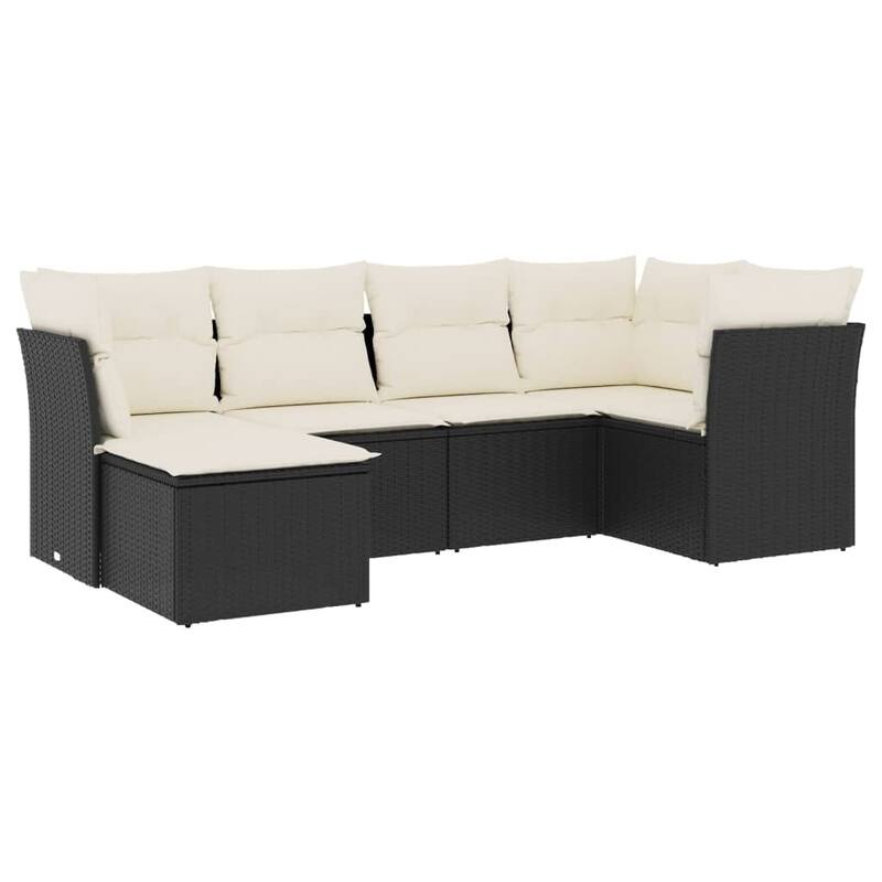 vidaXL Garden Sofa Set Black
