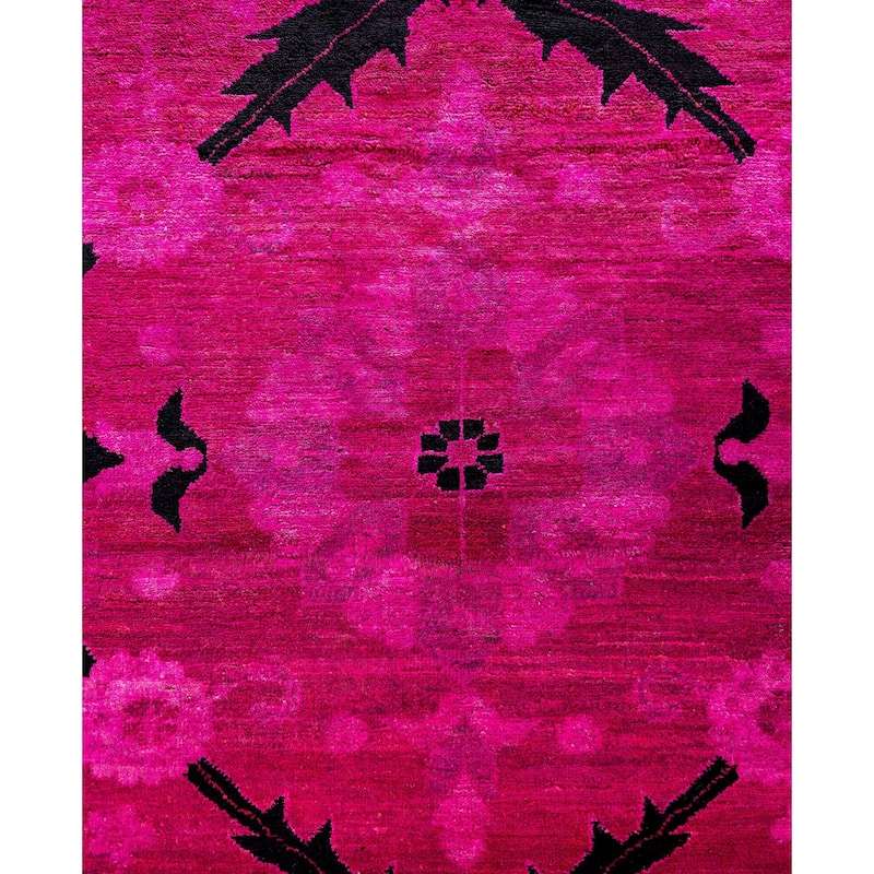 Overdyed One-of-a-Kind Hand-Knotted Area Rug - Pink - 12' 1" x 17' 8"