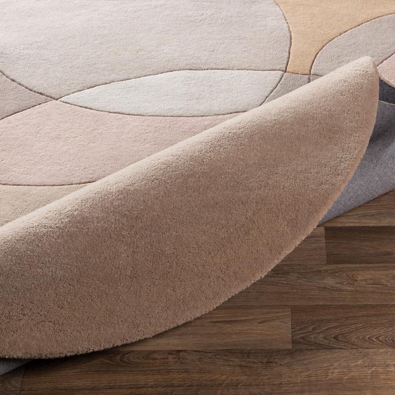 Livabliss Martela Handmade Mod Geometric Wool Area Rug
