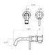 preview thumbnail 3 of 11, PROOX Single Handle Wall Mounted Bathroom Faucet With Drain Assembly