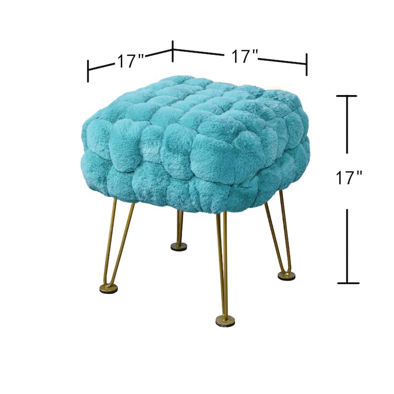 FoxFauxFur Pouf Stool