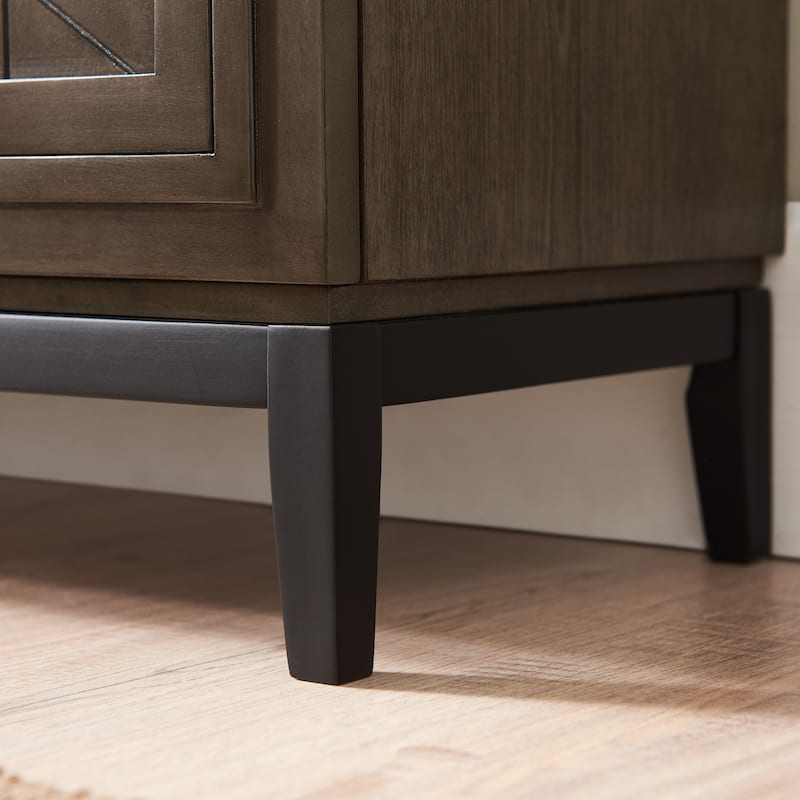 Leick Home 10143-GRBLK Emmett Mixed Metal and Wood Foyer Cabinet,
