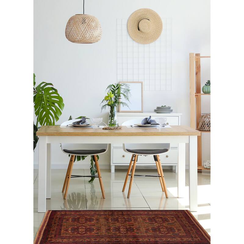 ECARPETGALLERY Hand-knotted Teimani Brown Wool Rug - 3'9 x 7'1