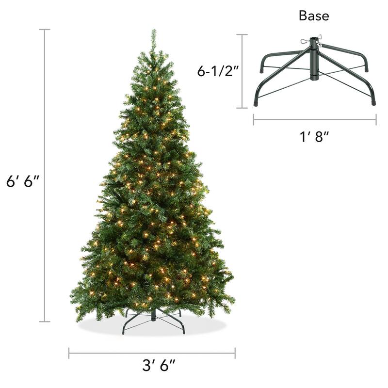 PreLit Realistic Green Spruce Artificial Christmas Tree Stand