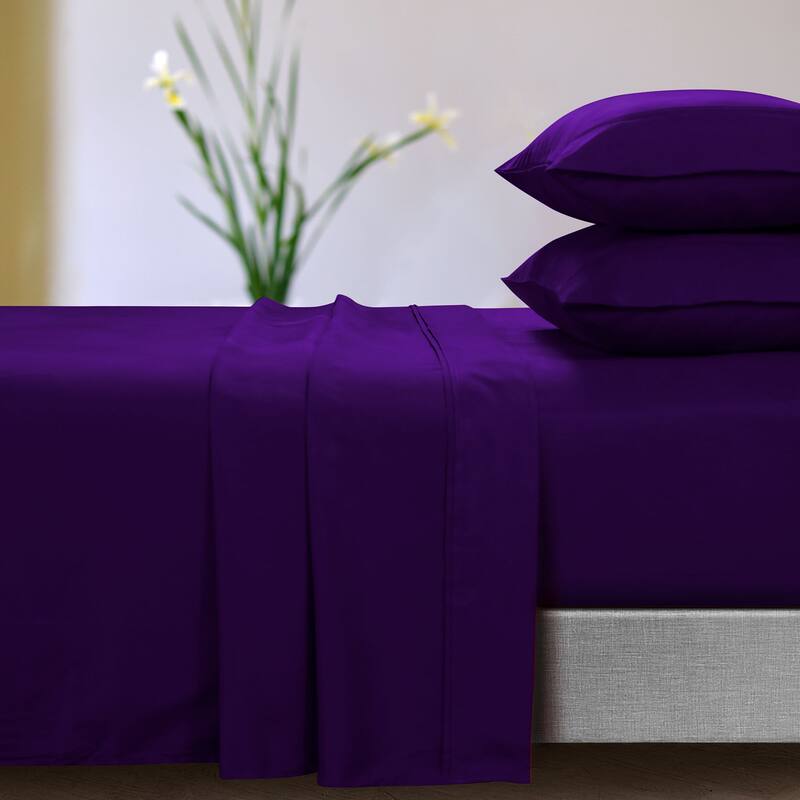 Super Soft Extra Deep Pocket Bed Sheet Set with Oversize Flat - Queen - Fig