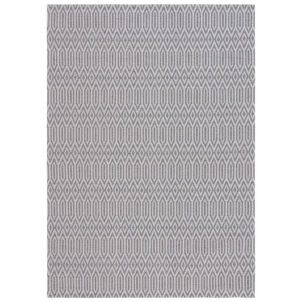 slide 1 of 1, Martha Stewart by SAFAVIEH Annelene Cotton Rug - Anthracite/Light Grey - 5' x 7'