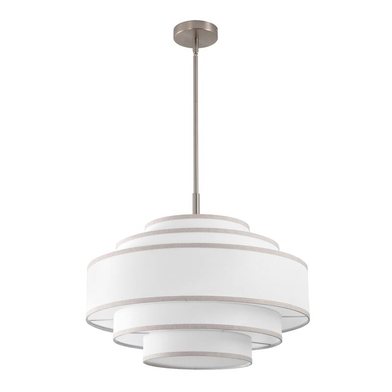 24" 5-Light Dimmable Tiered Drum Chandelier