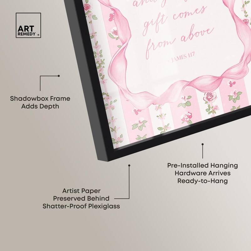 Good and Perfect Gift Bow Shadowbox by Art Remedy