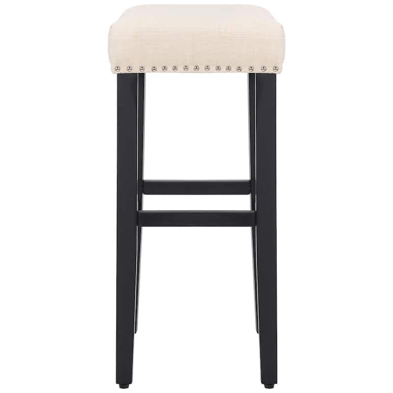 Jameson Upholstered Polyester Black 29 Inch Bar Stool