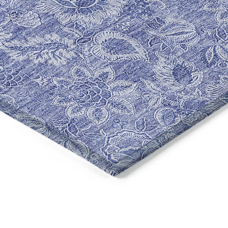 HomeRoots Floral Transitional Rectangle Outdoor Rug