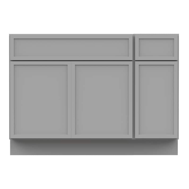 Vanity Art 51" Birch Freestanding Bathroom Vanity Cabinet without Top