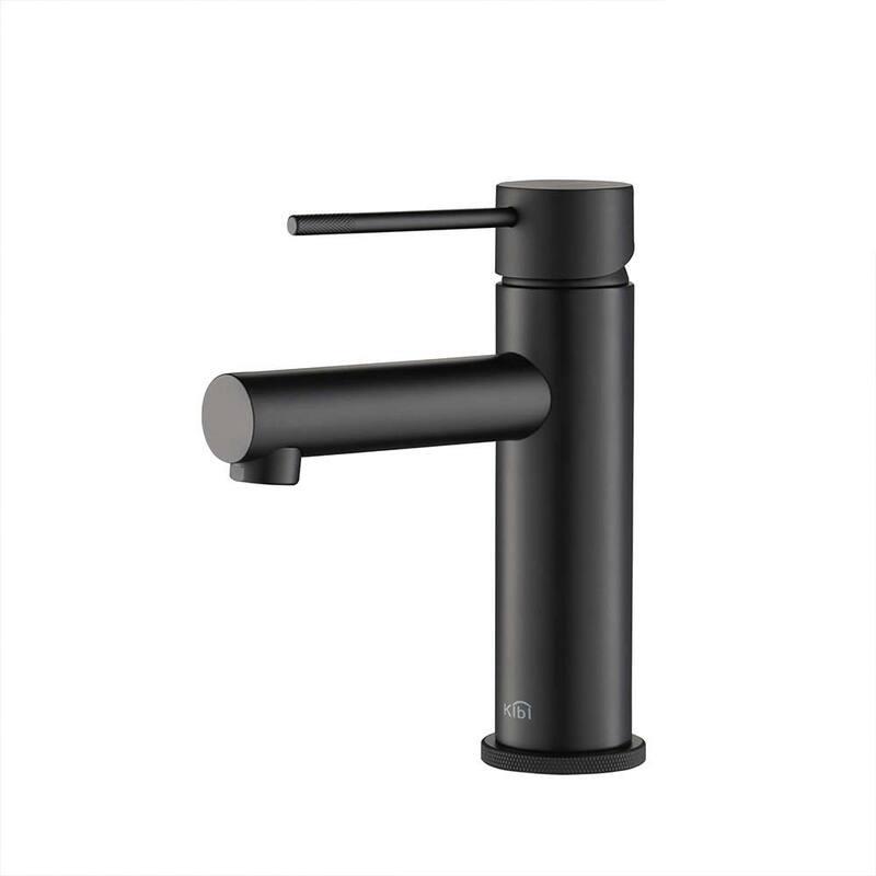 Luxury Solid Brass Single Hole Bathroom Faucet - Matte Black