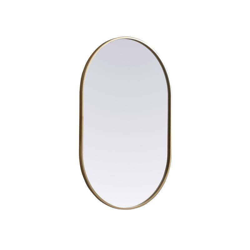 Indigo Home Metal Frame Oval Mirror 24x36 Inch