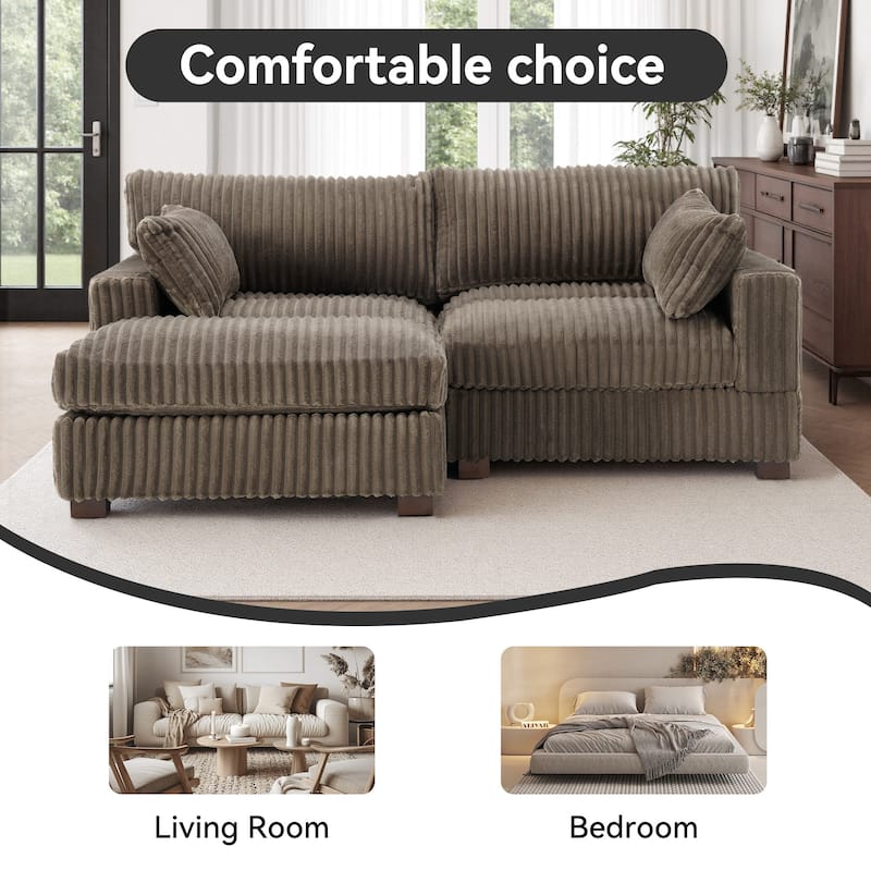 Oversized Plush Modular Sectional Sofa Set L Shaped Couch