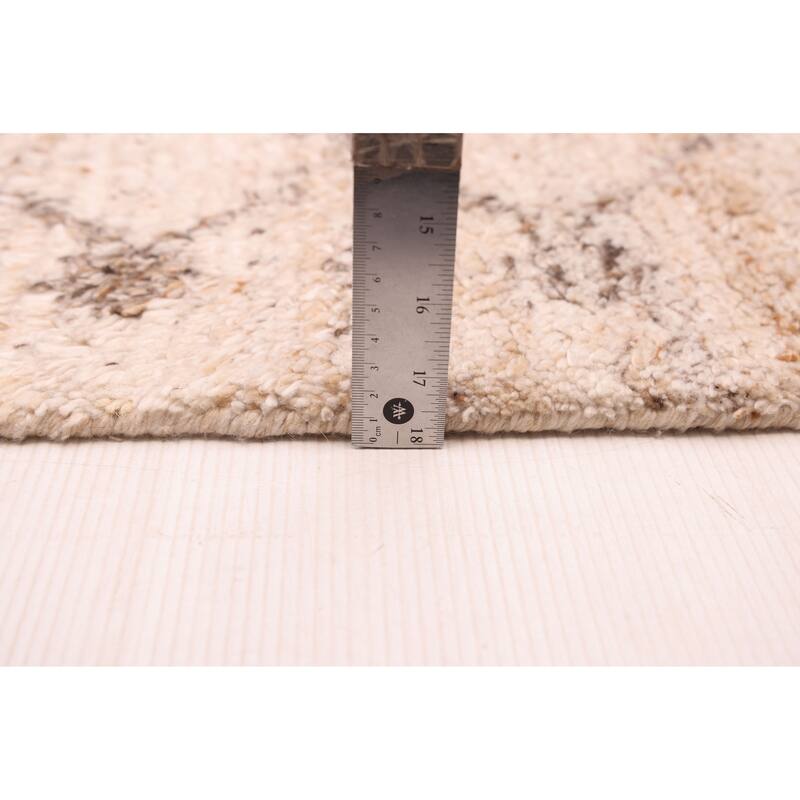 ECARPETGALLERY Hand-knotted Tangier Beige Wool Rug - 5'0 x 8'0