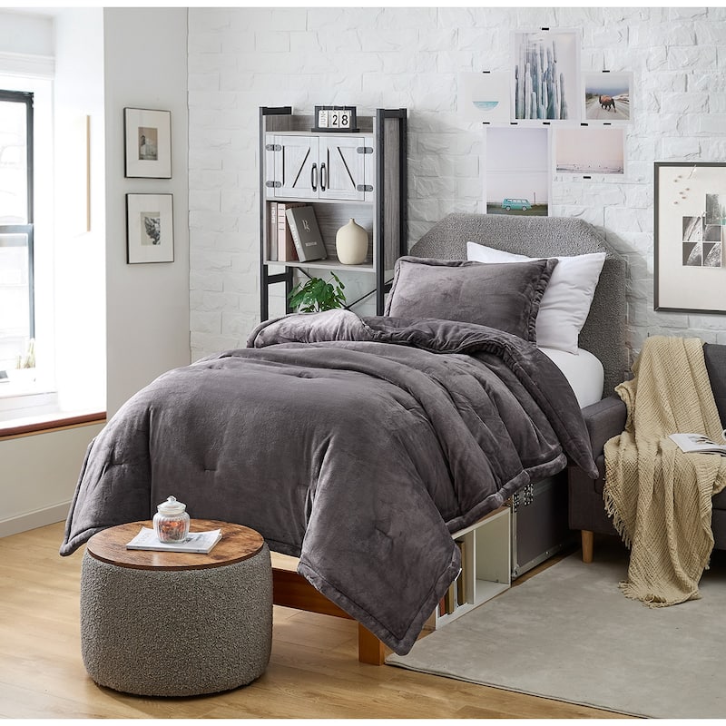 Touchy Feely - Coma Inducer® Oversized Comforter Set - Dark Core Gray - Twin XL