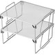 preview thumbnail 1 of 6, Ybm Home Stackable Mesh Shelf Silver Storage Rack for Kitchen/Office Wire Organizer 9.5 In. L x 9.5 In. W x 4 In. H 2 Pack Silver - Metal - bedbathandbeyond.com