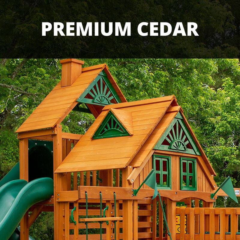 Gorilla Playsets Treasure Trove II Treehouse Wood Swing Set