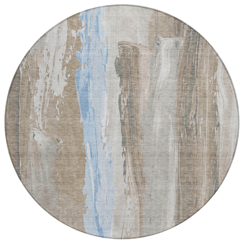 HomeRoots Abstract Transitional Rectangle Outdoor Rug