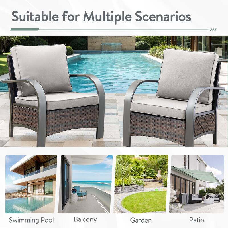 Outdoor PE Wicker Patio Furniture Set