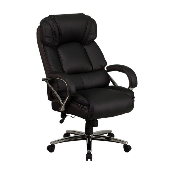 Shop Offex HERCULES Series Big and Tall Black Leather ...