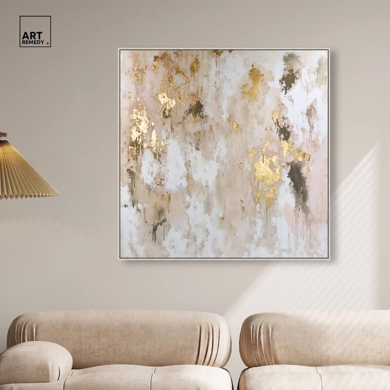Golden Glimmer Gesture II Canvas by Art Remedy