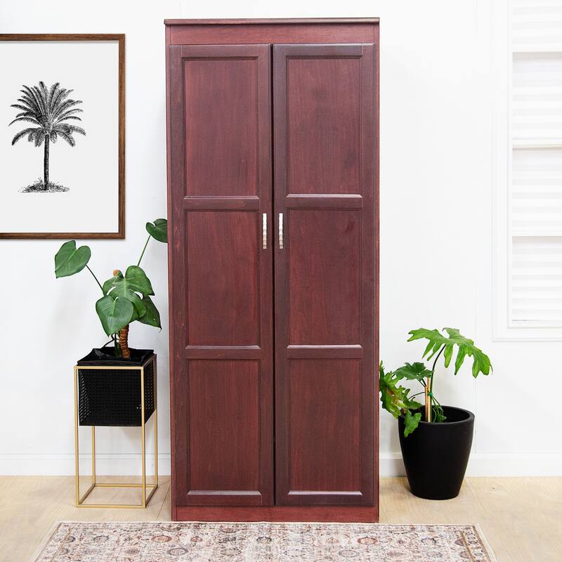 Concepts in Wood Armoire Wardrobe Closet, 6 ft Tall