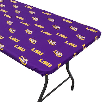LSU Tigers Tailgate Fitted Tablecloth, 33" x 33", Card Table