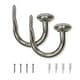 preview thumbnail 14 of 17, Lumi 3/4 in. Dia. Curtain Holdback (2-Pack / 4-Pack) 2 PACK - Brushed Nickel