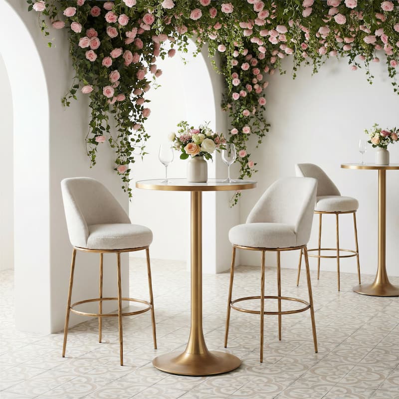 Bite Bar Table Beige & Gold