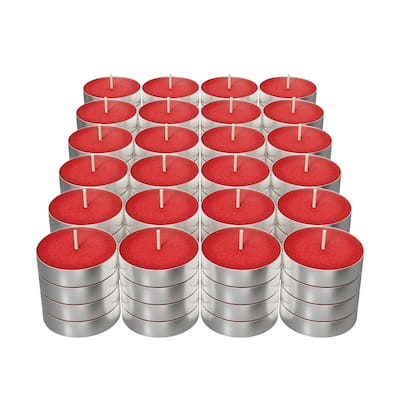 Elyon Red Tealight Candles Apple Cinnamon Scent 4-Hour Burn-Time
