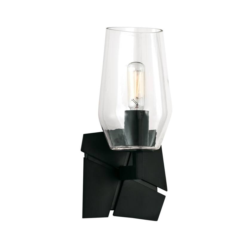 Gaia 11.25'' High 1-Light Sconce - Acid Dipped Black - 11.25 inch Tall