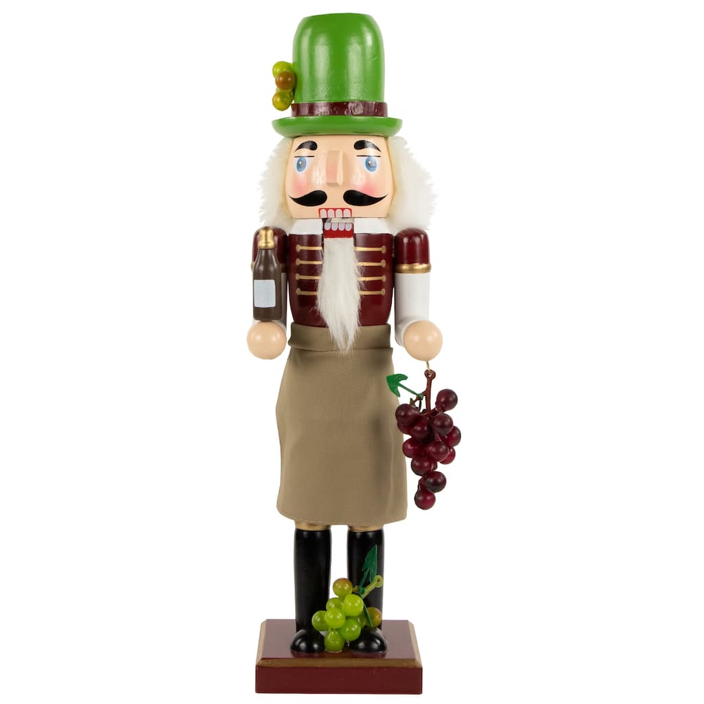 14" Green and Red Wine with Grapes Christmas Nutcracker