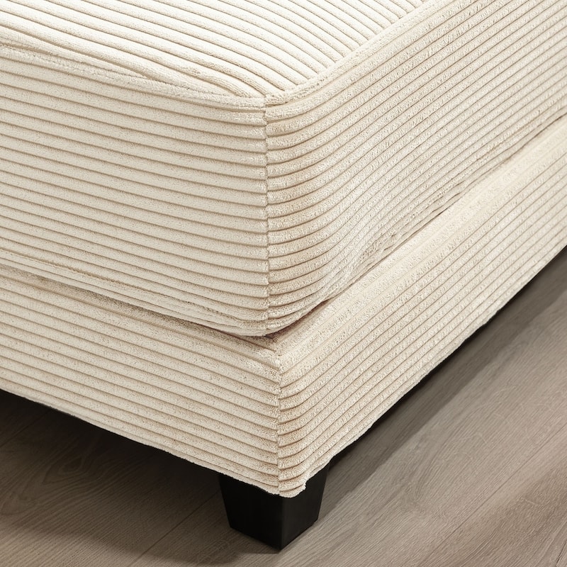 The Contemporary Oversized Corduroy Ottoman