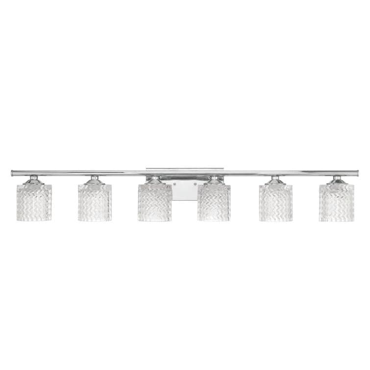 Acroma 6-light Modern Statement Crystal Bathroom Vanity Light - 45 inches