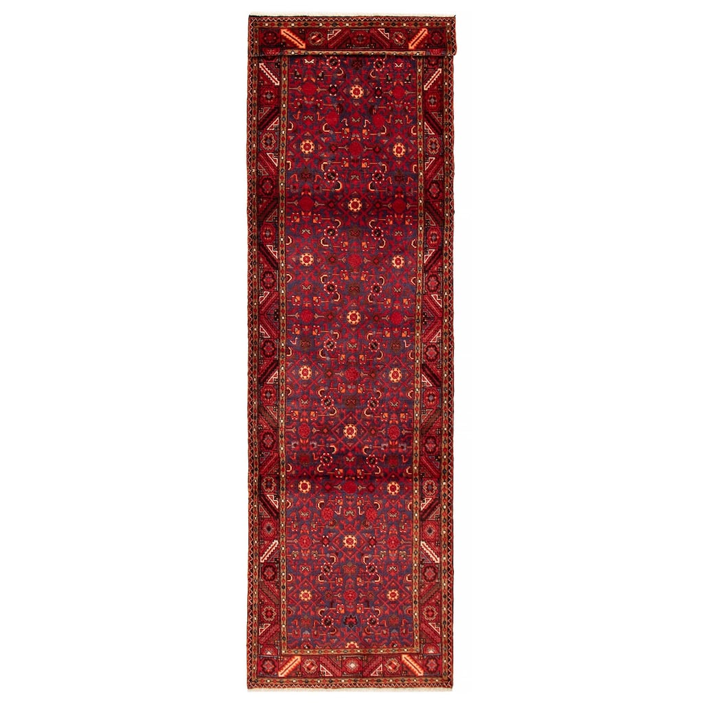 ECARPETGALLERY Hand-knotted Andelz Red Wool Rug - 3'7 x 13'1