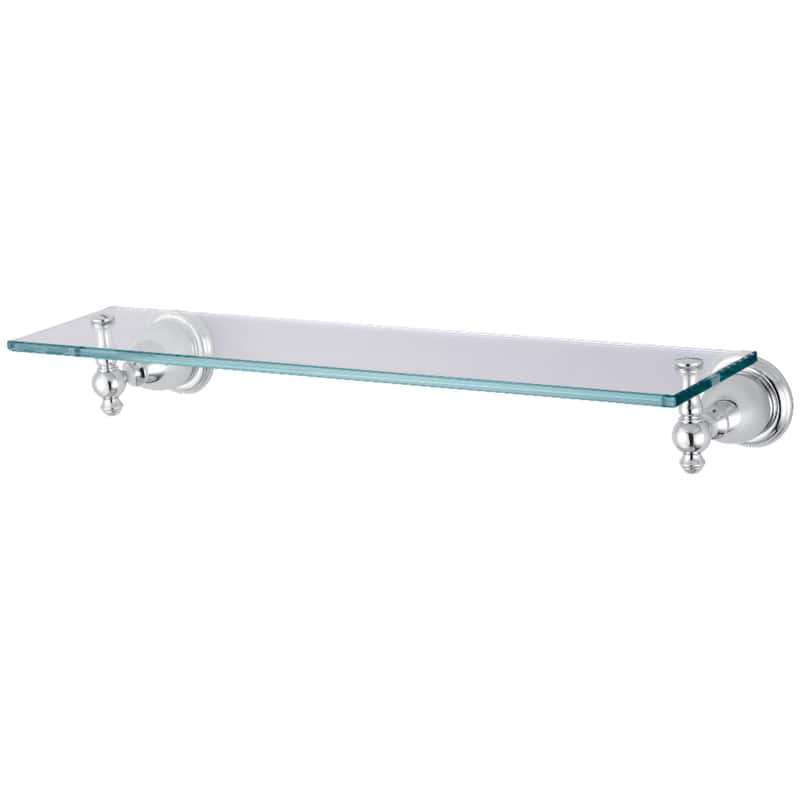 Kingston Brass English Vintage Glass Shelf - Polished Chrome