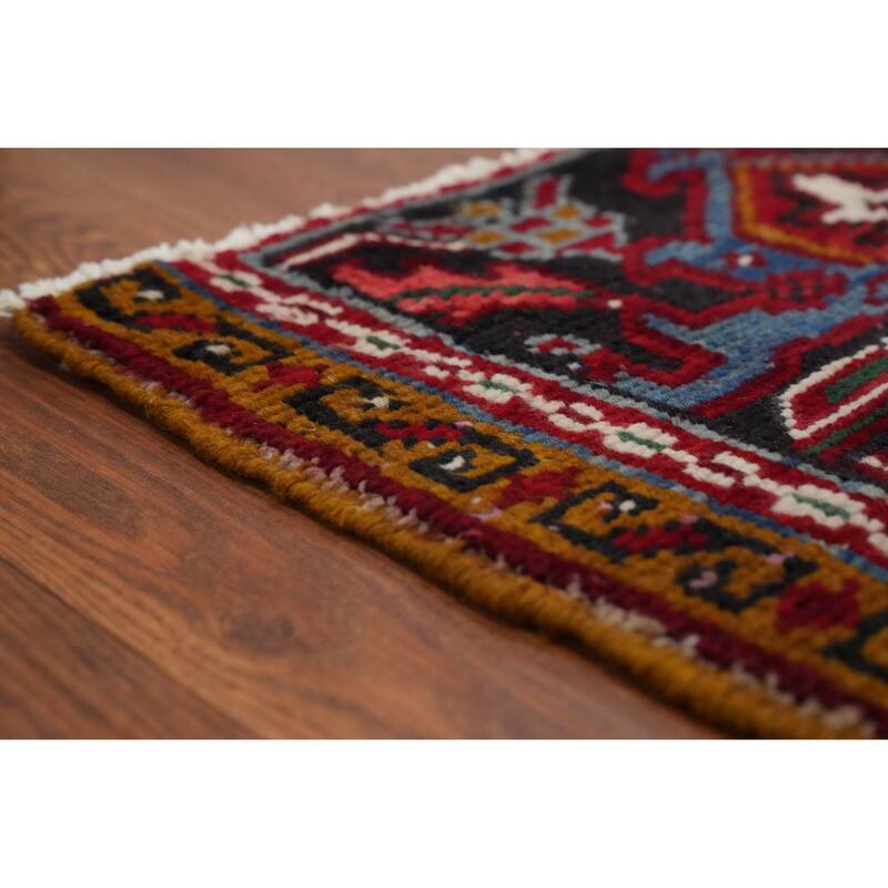 Hand Knotted Oriental 100% Wool Carpet Traditional Medallion Red Heriz Area Rug - 12' 0'' X 9' 2''