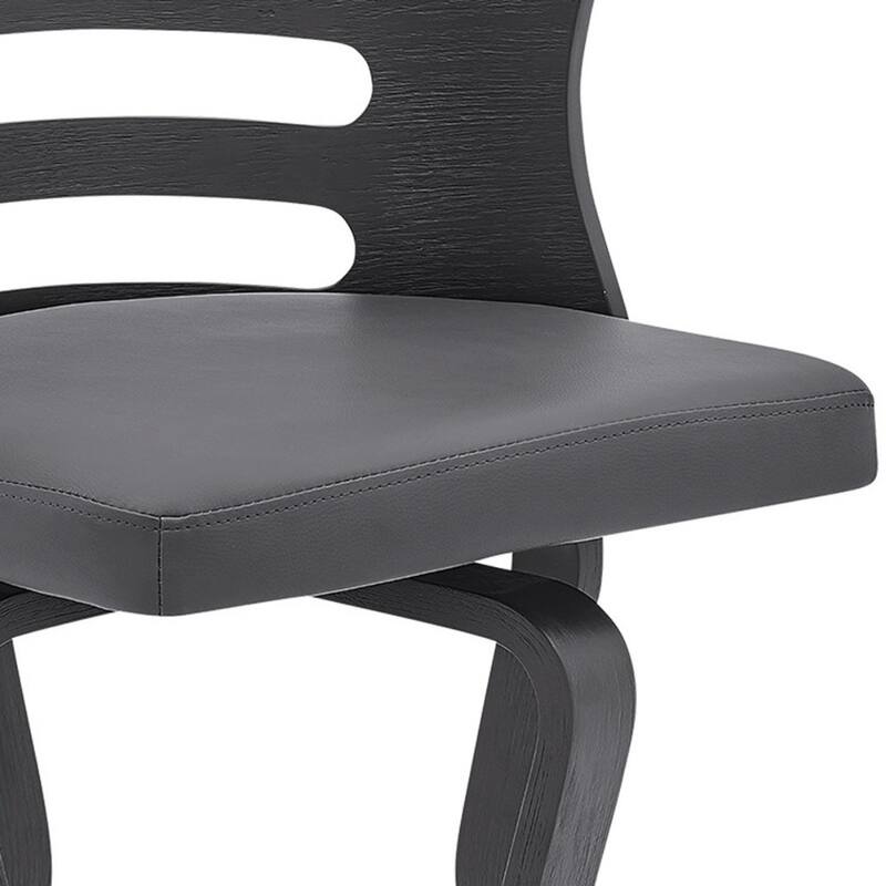Faux Leather Swivel Bar Stool with Low Back and Footrest