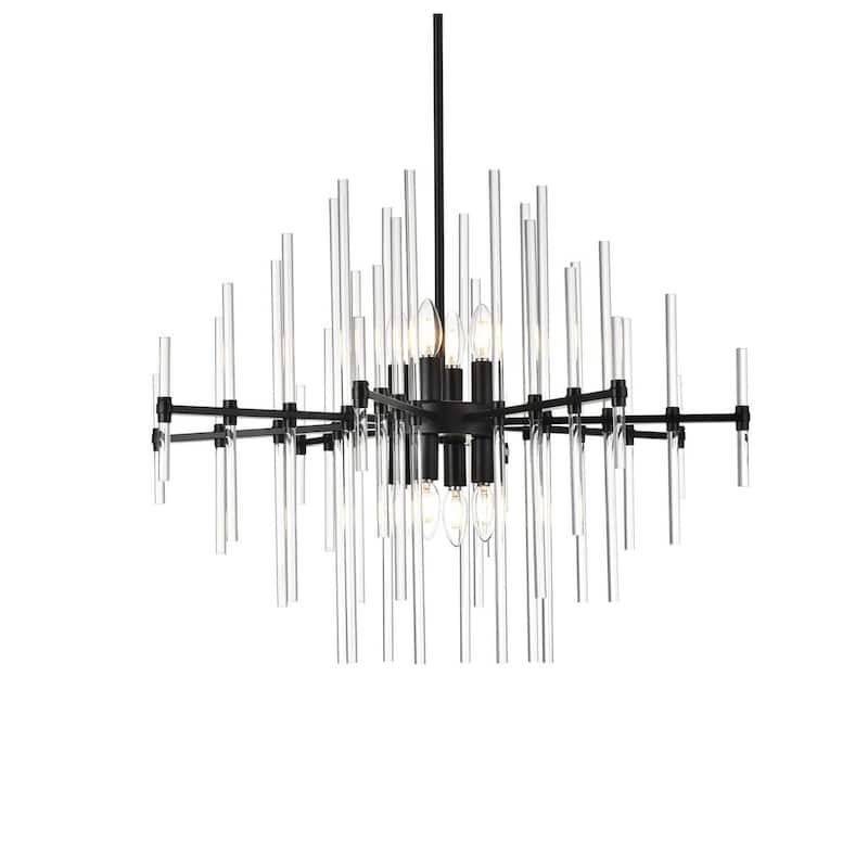 Samuel 31 inch Crystal Rod Pendant - N/A