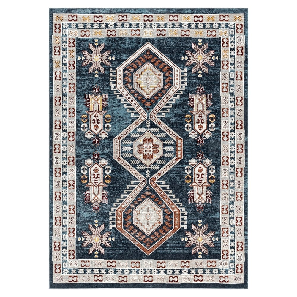 Everwash Treasure Saul Southwest Geometric Machine Washable Area Rug